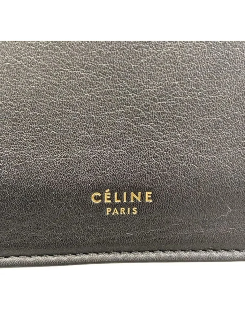 ★SOLD★ Celine Shoulder Bag Clasp Mini Black Leather - Picture 9 of 15
